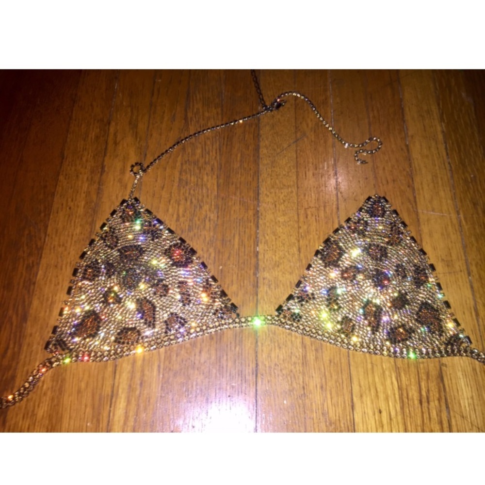 Express crystal rhinestone bra.  So super sparkly